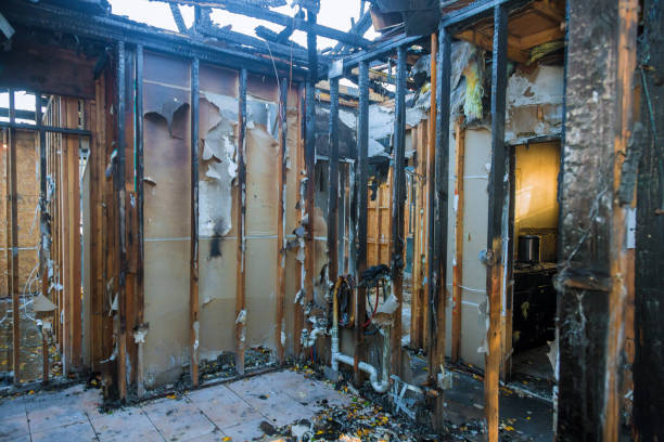 Professional Fire Damage Removal technician working in Lakeview, NY
